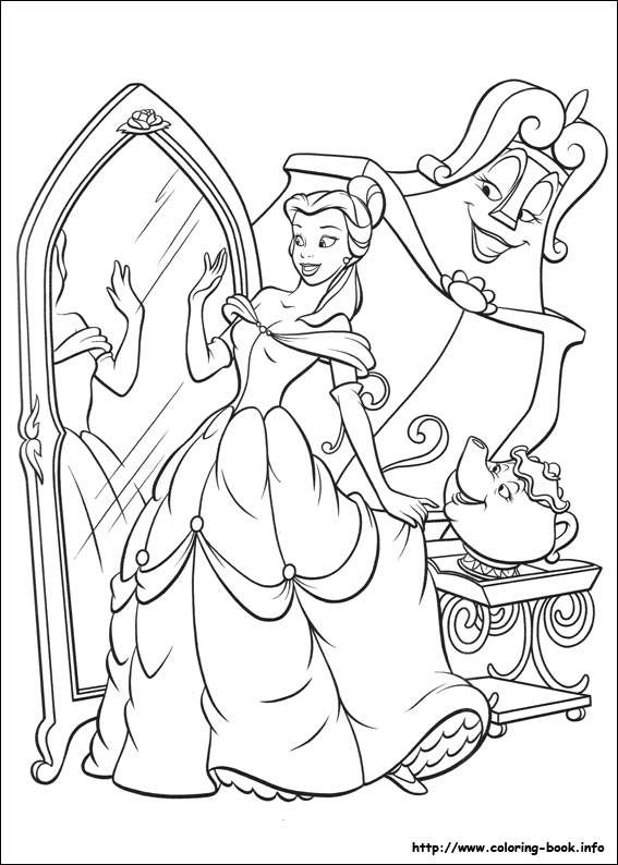 Beauty and the Beast coloring picture